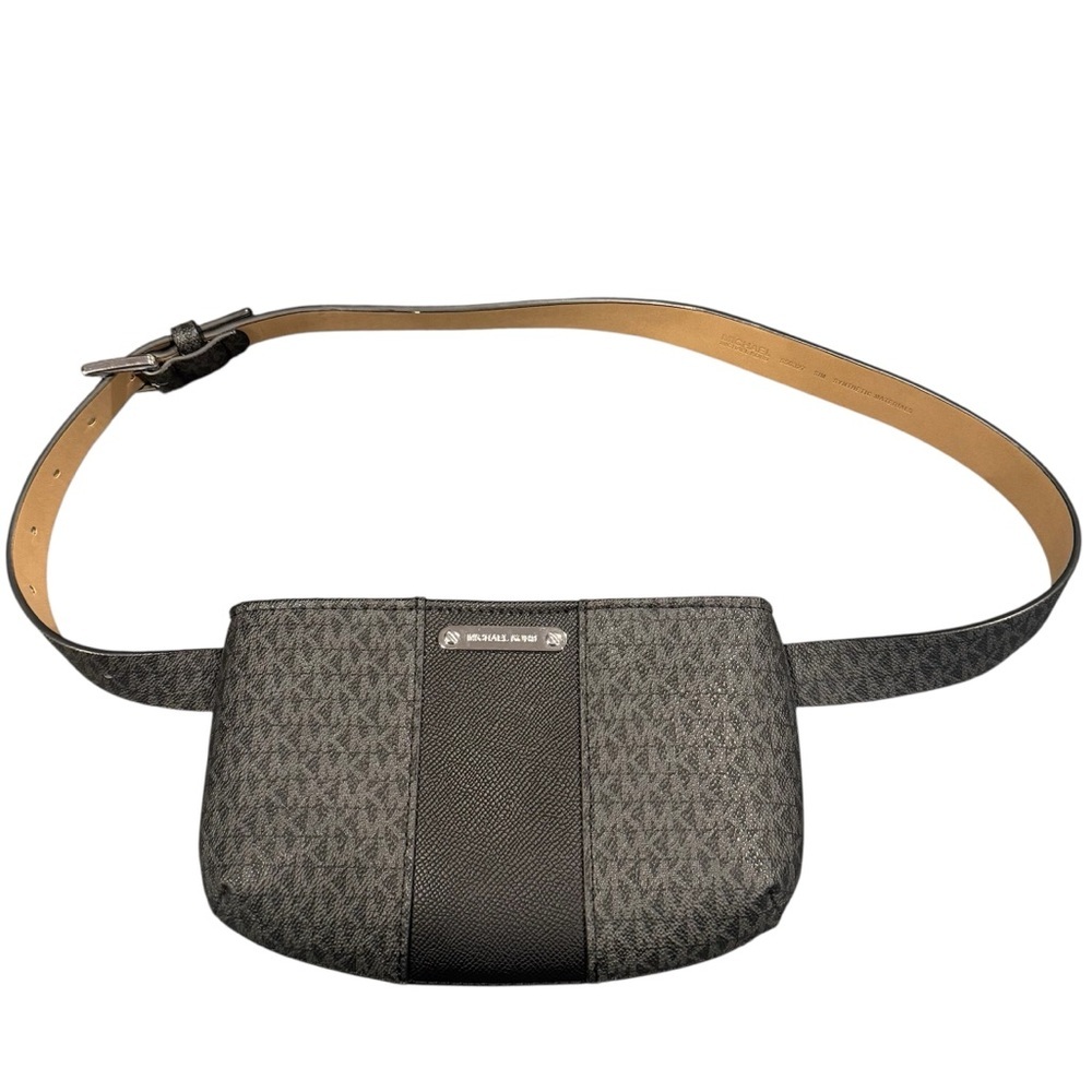 Michael Kors waist bag Fanny pack belt bag signature purse black 556327 S/M